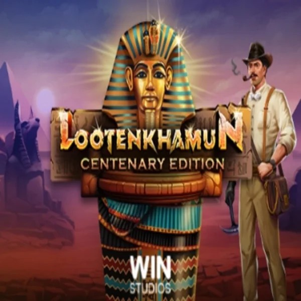Loot'en Khamun the Dead Sea Scrolls slot logo by Win Studios at Spinsino Casino